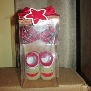Christmas RISING STAR 0-12 Month Infant Girl Headwrap & 1 Pair Socks -NEW W TAGS